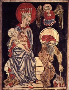 Holy Family Resting on the Flight into Egypt, c.1410 by German School