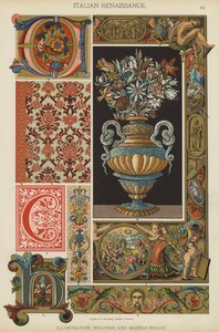 Italian Renaissance, Illumination, Weaving and Marble-Mosaic by German School