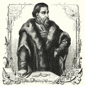Jurgen Wullenwever, Burgomaster of Lubeck executed as a traitor and an Anabaptist (engraving) by German School