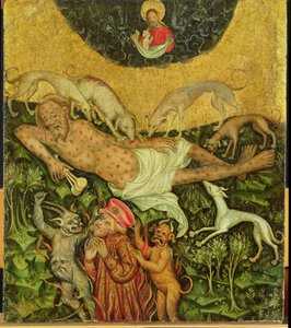 Lazarus and the Rich Man by German School