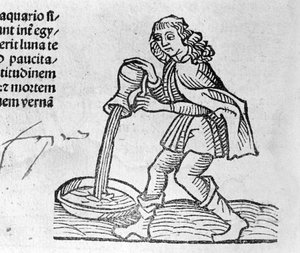 Le Aquarius - in Treatise by Johannes Angeli De Magnisconnectionibue Annorum Revolutionibus ac Eorum Perfectionibus. Augsburg, Erhard Ratdolt