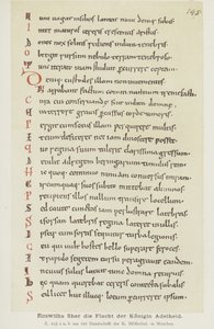 Manuscript Written by Hrotswitha of Gandersheim Describing the Escape of Queen Adelheid by German School