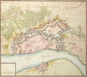 Map of Düsseldorf, 1736