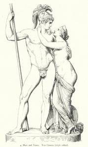 Mars and Venus, Marble Sculpture by Italian Neoclassical Sculptor Antonio Canova by German School
