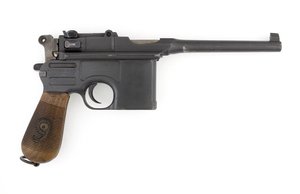 Mauser C96 9 mm self-loading pistol, Export model converted to 9 mm Parabellum by German School