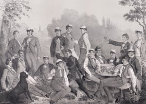 Mensuren or Student Members of the Duelling Society on an Outing