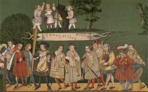 Musicians from Augsburg, Germany, Playing for Dancers of the Geschlechtertanz, 1520 by German School