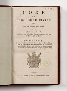 Napoleonic Code of Civil Procedure for the French Departments of the Rhine Left Bank by German School