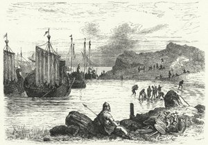 Norman adventurers landing in Italy by German School
