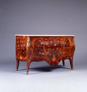 One of a pair of marquetry and parquetry commodes, c.1765 by German School