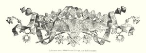 Ornament found by German archaeologist Heinrich Schliemann during his excavations of the site of ancient Troy by German School