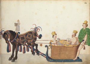 Pageant Sleigh in Parade by German School
