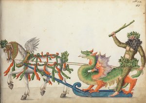 Pageant Sleigh in Parade, c.1640 by German School