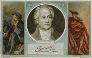 Palmin trade card with an image of Goethe by German School