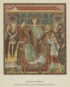 Paying homage to the Holy Roman Emperor Otto III by German School