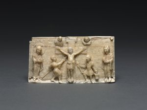 Plaque from a Portable Altar: The Crucifixion by German School