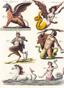 Plate showing various mythological hybrids, 1830