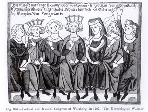 Poetical and Musical Congress, Wartburg, 1207, Illustration from Science and Literature in the Middle Ages and the Renaissance, Written and Engraved by Paul Lacroix, 1878 by German School