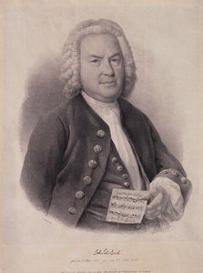 Portrait of Johann Sebastian Bach engraved by F.G. Schlick