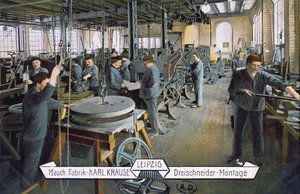 Postcard depicting the Karl Krause factory in Leipzig, c.1905 by German School