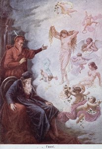 Postcard depicting the temptation of Faust by Mephistopheles, c.1905 by German School