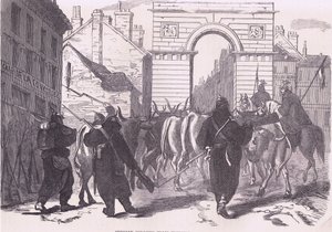 Prussian foraging troops bringing in cattle, Cassells History of the War between France and Germany published by Cassell and Company Limited, c.1890 by German School