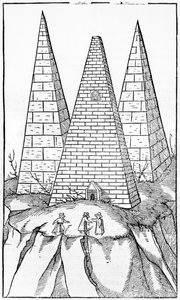 Pyramids of Egypt, Illustration from Cosmographie Universelle by Sebastien Munster, Basel, Published 1554 by German School