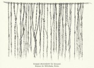 Quipu, Means of Recording Information Using Knotted Strings Used by Peoples of the Andes in South America by German School