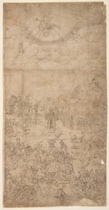 Religious allegory with the seven sacraments and the seven deadly sins by German School