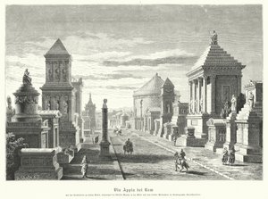 Roman Tombs Lining the Appian Way at the Three Mile Marker by German School