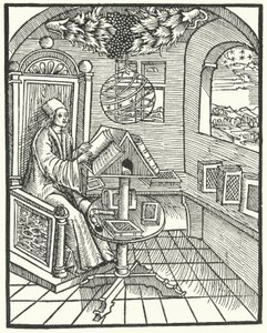 Room Interior with a Scholar at Work, c. 1500 by German School