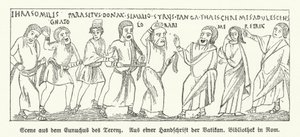 Scene from Eunuchus (The Eunuch), comedy by Terence by German School