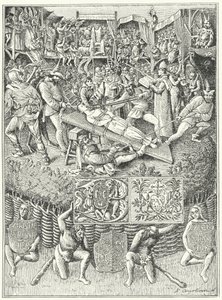 Scene from a Medieval Mystery Play by German School