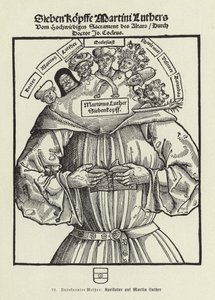 Seven Heads of Martin Luther by German School
