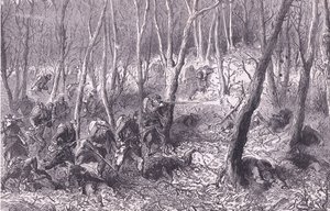 Skirmish in the woods outside Paris