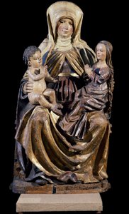 St Anne with Virgin and Child (sculpture by Southern Swabia school) by German School