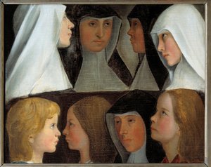 Studies of Postulant and Novice Nuns of the Order of Saint Benedict by German School