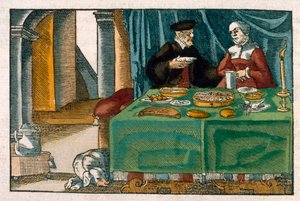 Supper Table, from a German Manuscript, c.1650