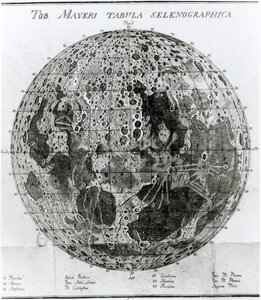 Surface of the Moon, illustration from Selenotopographische Fragmente by Johann Hieronymus Schroeter, published in 1791 by German School