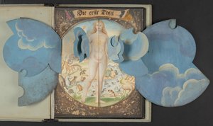 Tables representing man in three different states, Add MS 5788 by German School