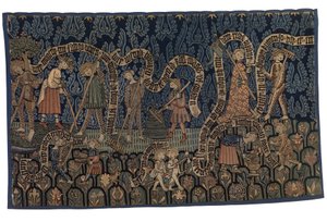 Tapestry Illustrating the Month of July, c.1400-25 by German School