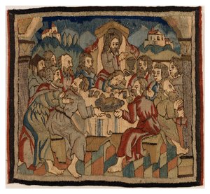 Tapestry panel with scenes from the Passion from an antependium, from Upper Rhineland by German School