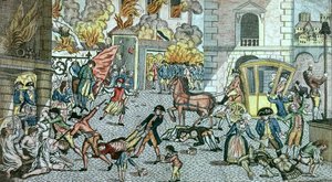 Terrible Atrocities Committed in Paris, 10th August 1792 by German School