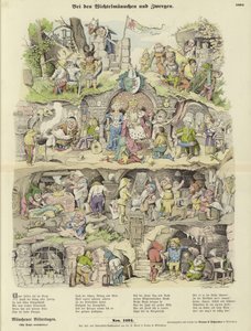 The Elves and Dwarves by German School