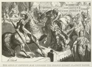 The German Emperor Max Unhorses the French Knight Claudius Barre by German School