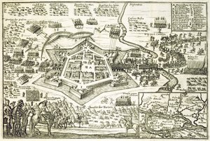 The Siege of Neuhausel by the Turks in 1663, Illustration from a Book on the Ottoman Campaigns in Europe, Engraved by Paul Furst by German School
