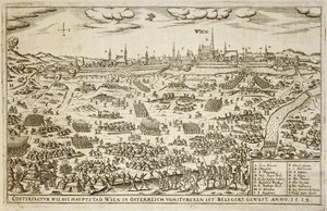 The Siege of Vienna in 1529, Illustration from a Book on the Ottoman Campaigns in Europe, Engraved by Paul Furst by German School