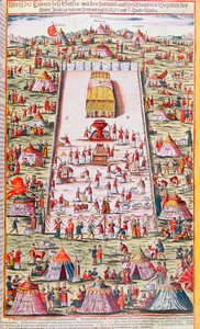 The Tribes of Israel Reunited around the Ark of the Covenant in the Sinai Desert, after the Exodus from Egypt, c.1630