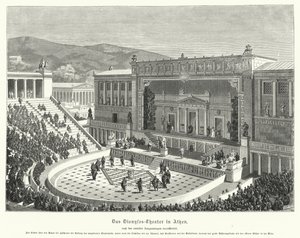 Theatre of Dionysus Eleuthereus, Athens, Ancient Greece by German School