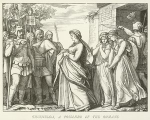 Thusnelda, a prisoner of the Romans by German School